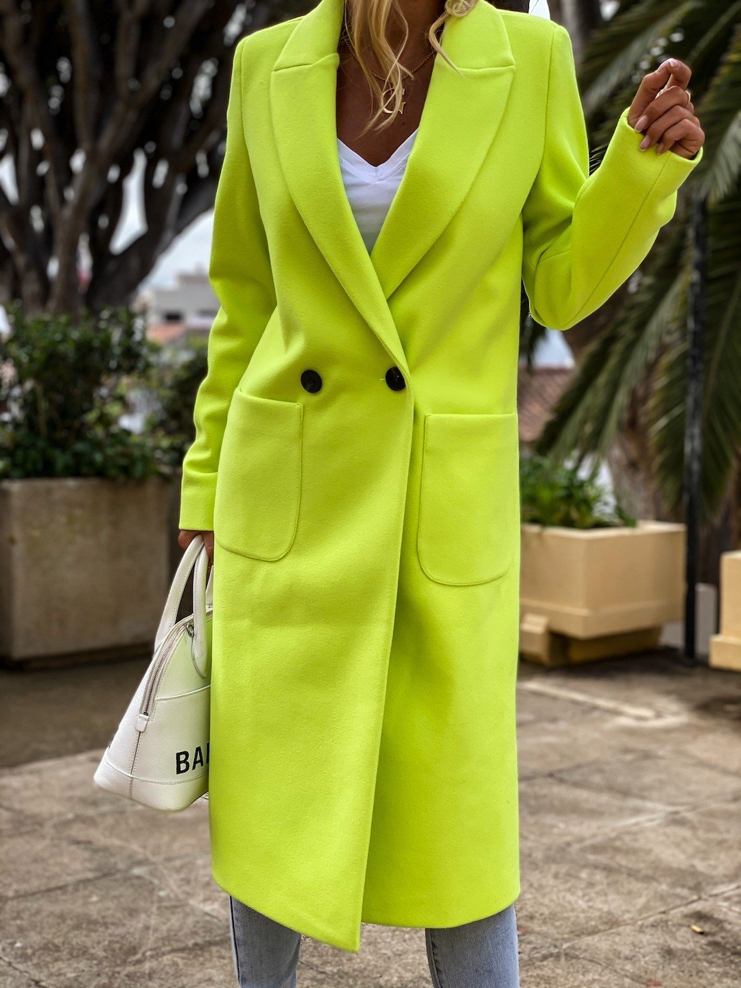 PŁASZCZ DOREEN Z KIESZENIAMI LIME NEON | Ubrania, obuwie oraz